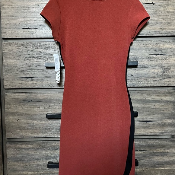 Almost Famous Wrap Me Up Mini Dress-Rust - Picture 8 of 10